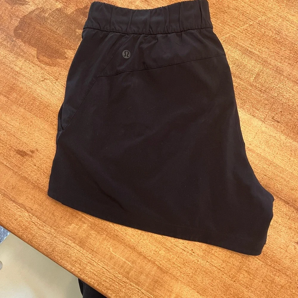 Lululemon Black Athletic Drawstring Shorts